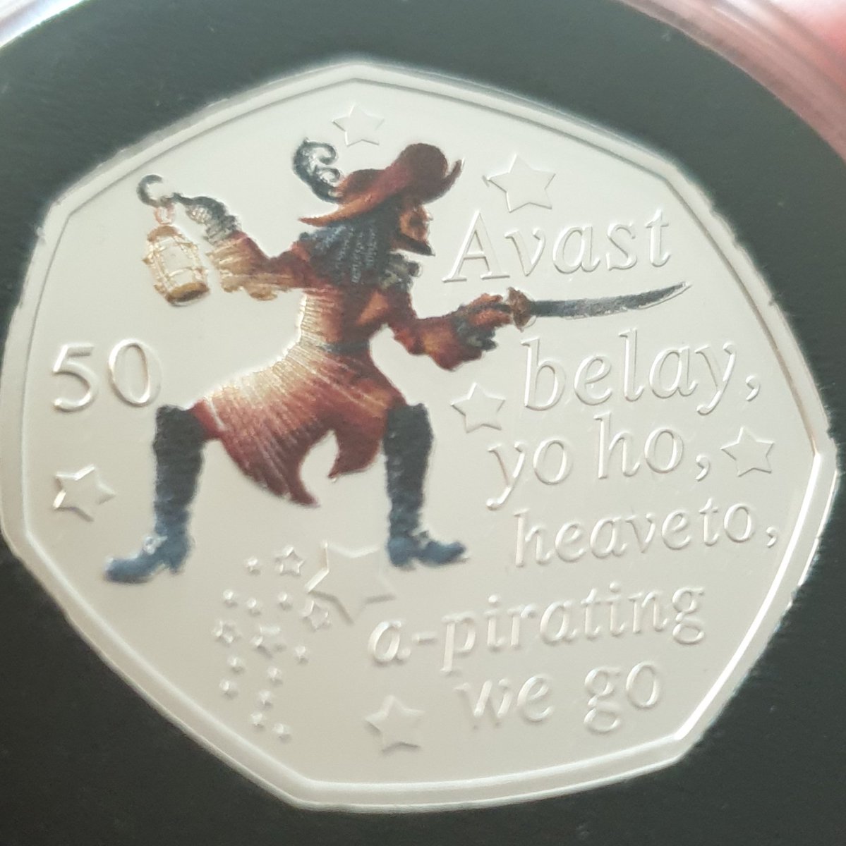 flump54321's tweet photo. @ChangeChecker @WestminsterGB look what arrived today! Well impressed by the Peter Pan silver proof 50p coins! Quite possibly the best designed 50p coins ever, a fantastic subject ... and also nice to know supporting the brilliant @GOSHCharity https://t.co/XfdMBrZpE2