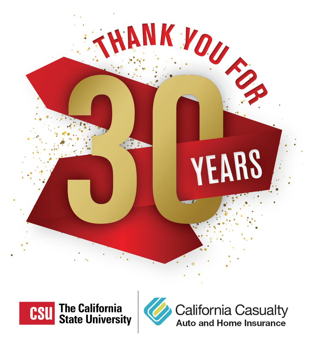 CalCasInsurance's tweet photo. We are so proud to celebrate our 30th anniversary with California State University as the preferred auto and home insurance provider to the faculty and staff that make CSU so exceptional. We look forward to the next 30 years and beyond!
#CSU30 #ThanksFor30Years #Relationships https://t.co/rv1NUVX344