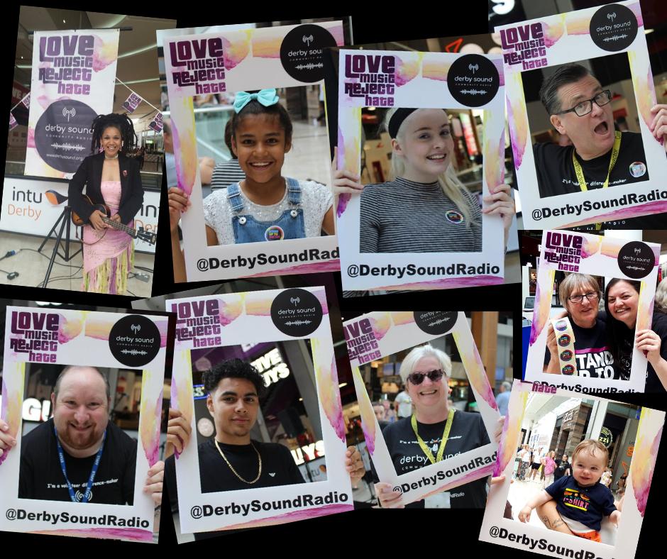 DerbySoundRadio's tweet photo. Your #lovemusicrejecthate soundtrack continues here on #DerbySound now - enjoy the feel good music whilst you read about our #Derby roadshow and inspiring #HateCrime project by @DD_Derby at: https://t.co/GPb4l41ehq @derbyshire_live @DerbyNews_OrgUK @DerbysPCC @NewsDerbyshire https://t.co/JDw43ltX2B
