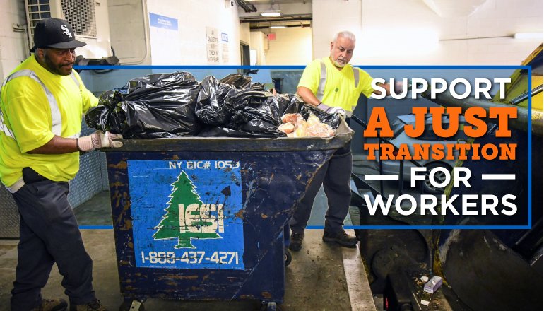 Don’t let City Council leave our city’s waste disposal workers on the street with the trash! Sign the petition to support a just transition for workers: bit.ly/2ZI4i2V