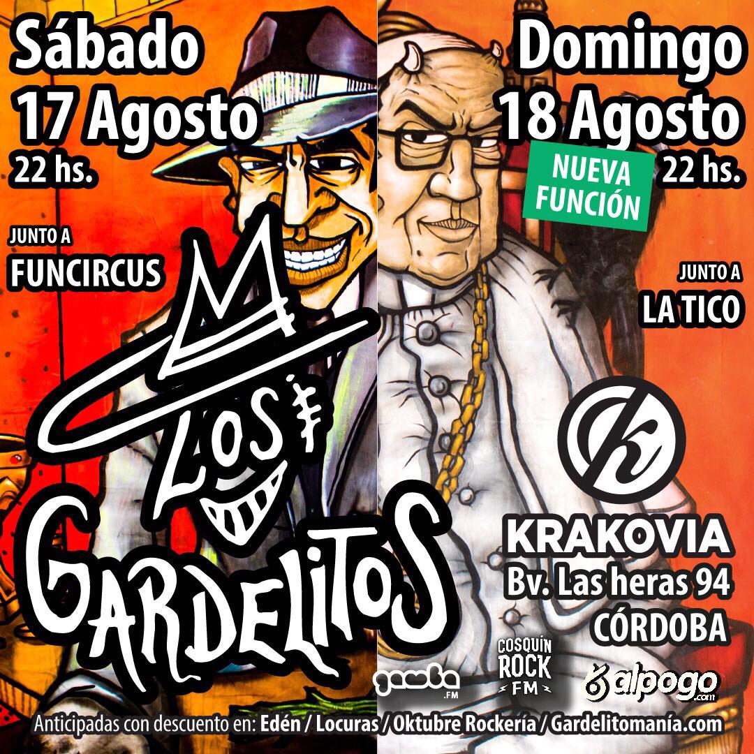 funcircus_rock's tweet image. El 17/8 abrimos el show de @LosGardelitosOf en @KrakoviaCba