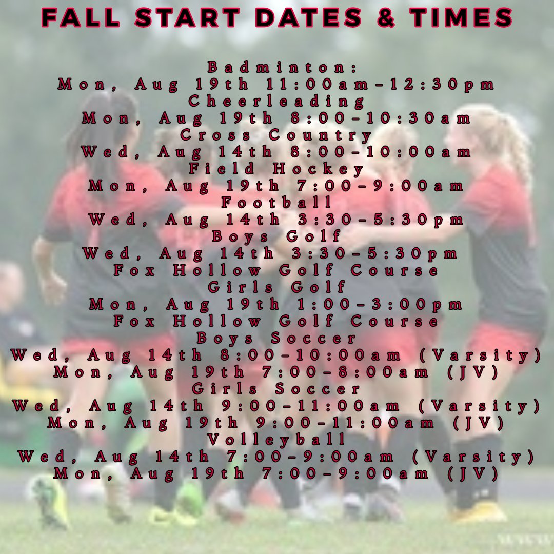 Dulaney Lions Fall Practice Dates / Times - Day 1
<a href="/DulaneyHigh/">Dulaney High School</a> <a href="/DHS_ROAR/">DHS_ROAR</a> <a href="/DHS_SALB/">Lions Den</a> <a href="/DulaneyPTSA/">Dulaney PTSA</a>