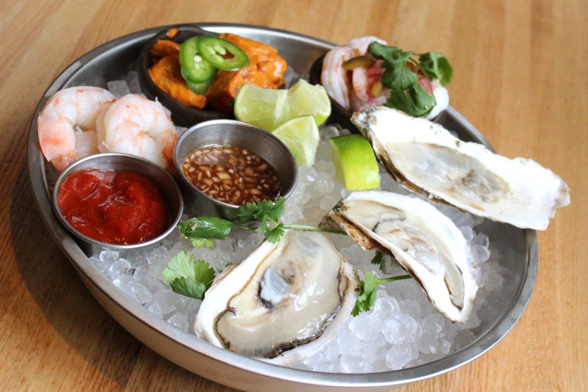 MaloDSM's tweet photo. Did you hear?! It's #NationalOysterDay and there isn't a better way to celebrate the day than sharing a Malo Plateau. Enjoy oysters on the half shell, poached shrimp cocktail, selection of ceviches and crudos, Malo mignonette and chile cocktail sauce https://t.co/rMUJcsJKNC