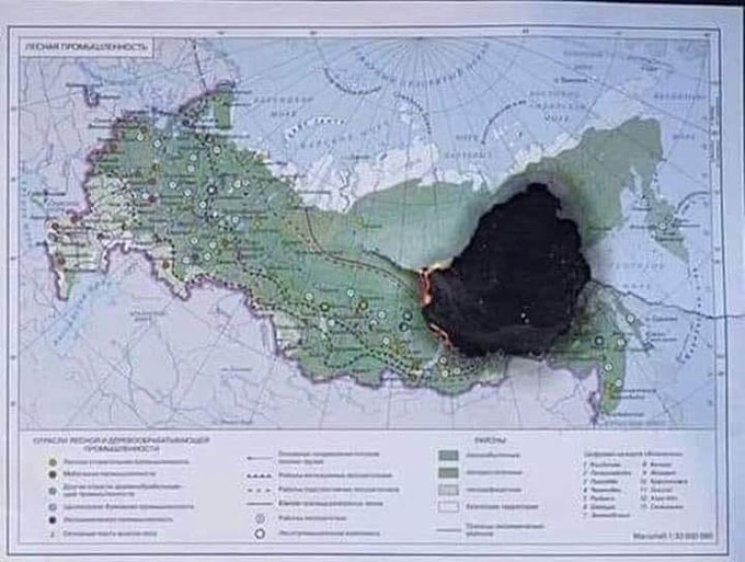 femirgreek's tweet photo. #Siberianfires the greater ecological disaster of modern era. While 28 Million acres are on flames the smoke has spread to eastern Russia, Alaska and has crossed the west coast of Canada and from there to Vancouver and Seattle, a NASA official said. https://t.co/zQsT41bmuH