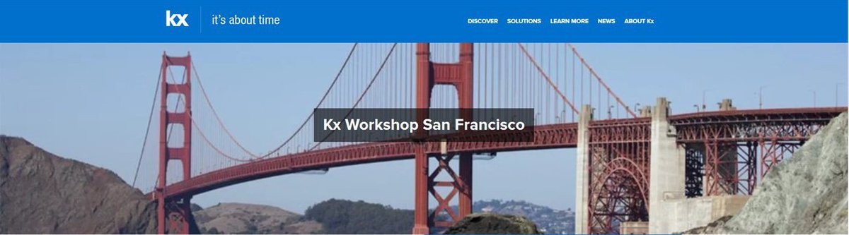 RegTechNA's tweet image. Kx Workshop San Francisco
15 Aug 2019, 9:30 am WeWork Transbay, 14th Floor, 535 Mission Street, CA94105, USA

Kx Workshops are aimed at both a technical and business audience. kx.com/connect-with-u…