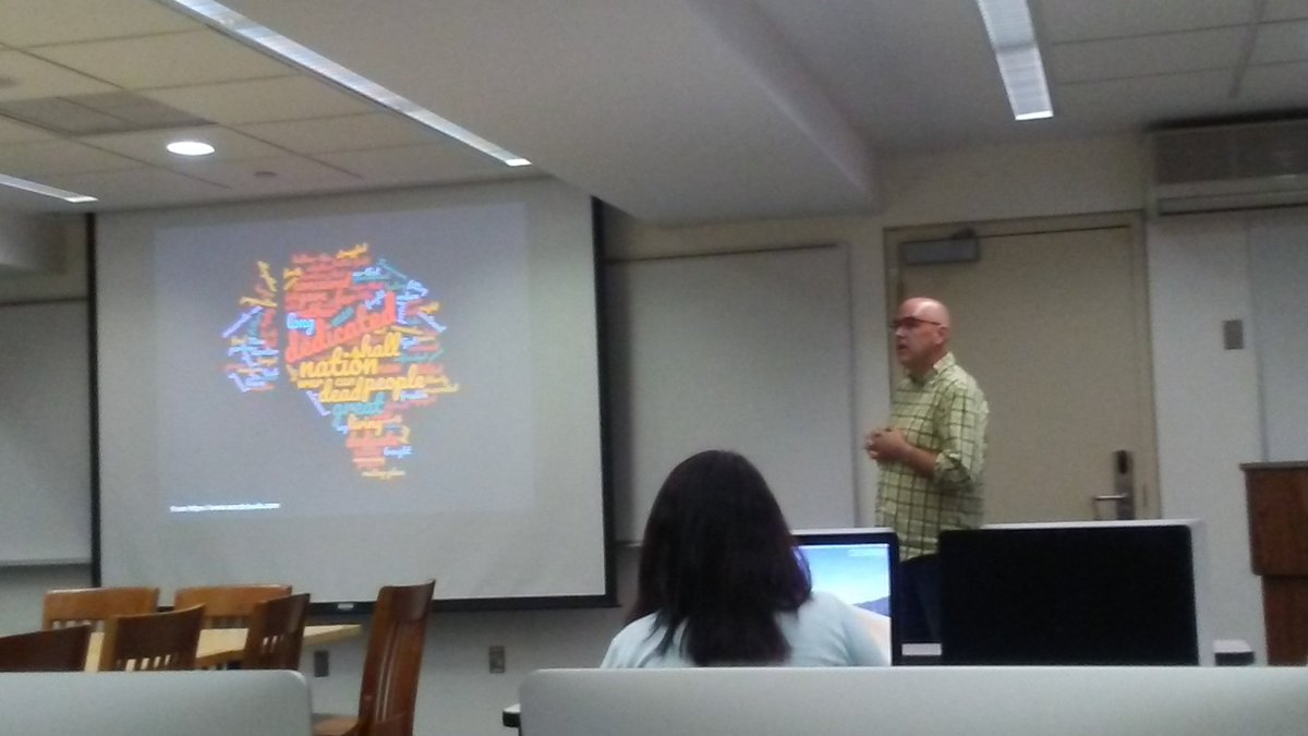 trinitylibrary's tweet image. Jason Jones, Director of Educational Technology, introduced Information Services staff to Voyant -- a web-based reading and analysis environment for digital texts -- as part of the RIT Summer Studio series focused on digital tools.

Thanks @MaryMahoney123 for organizing this!