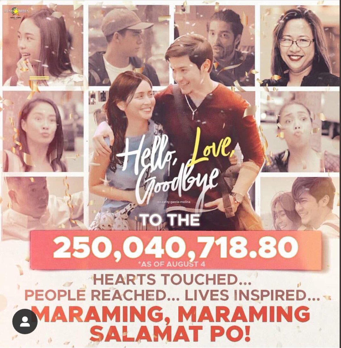 Excited na ba kayo Team Abroad malapit na August 9 US and Canada. It’s our turn! Congratulation <a href="/aldenrichards02/">Alden Richards</a> <a href="/bernardokath/">KATH 🐘</a> and director Cathy <a href="/StarCinema/">Star Cinema</a> . Let’s make it 300M plus. Let’s claim it the movie of the year #HelloLoveGoodbyeWorldPremiere <a href="/R_FAULKERSoN/">Richard Faulkerson© ⚡</a> @jfkbydbay
