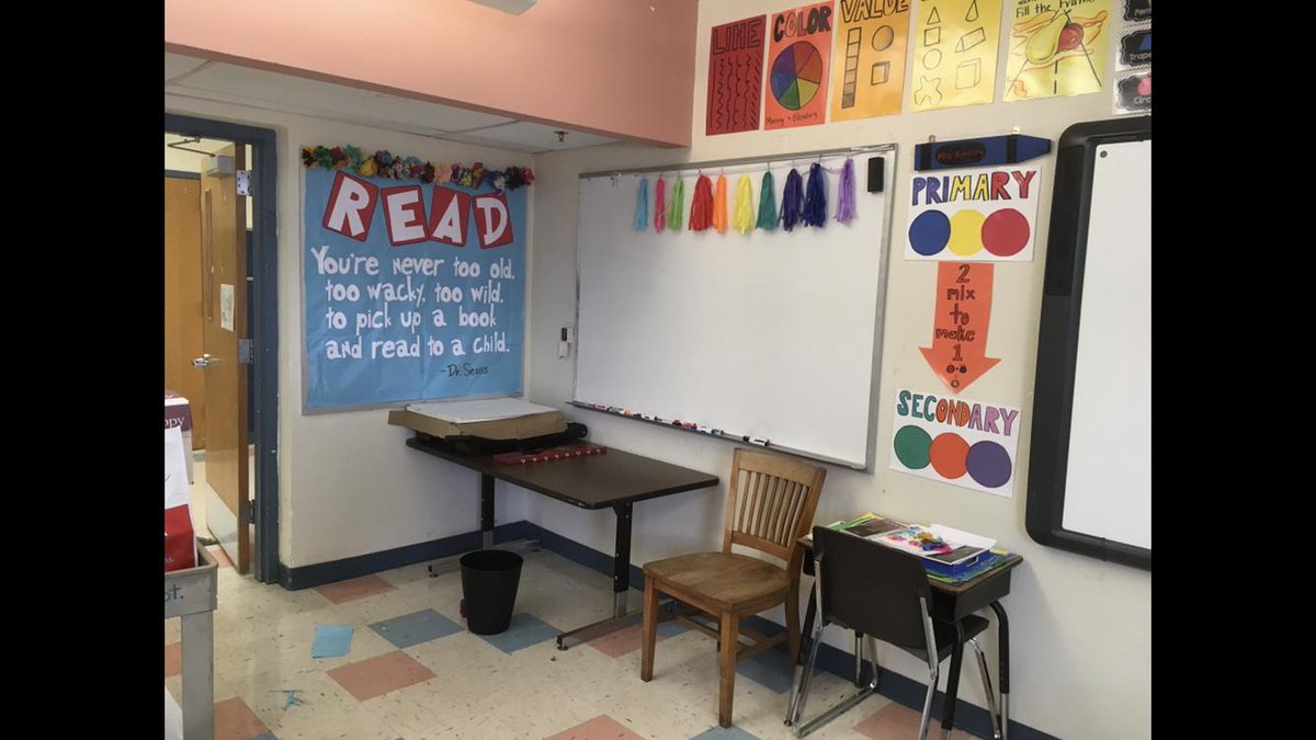 kidscreating's tweet photo. My classroom last year! This year I’m trying to minimalist decoration and add more art history! I’m creating an interactive artist display in the hallways that will give book suggestions! https://t.co/3SQpblO4pX