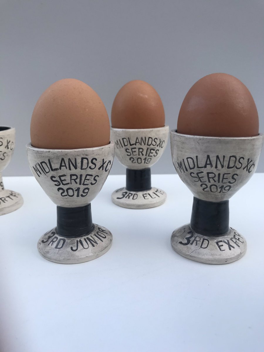 Mel_XC's tweet photo. The final round of the 2919 @midlands_xc was a fun course. As well as the trophies for the day I also made the overall series trophies for top three in each cat. It’s been a great project to work on https://t.co/IDwm37xtrm