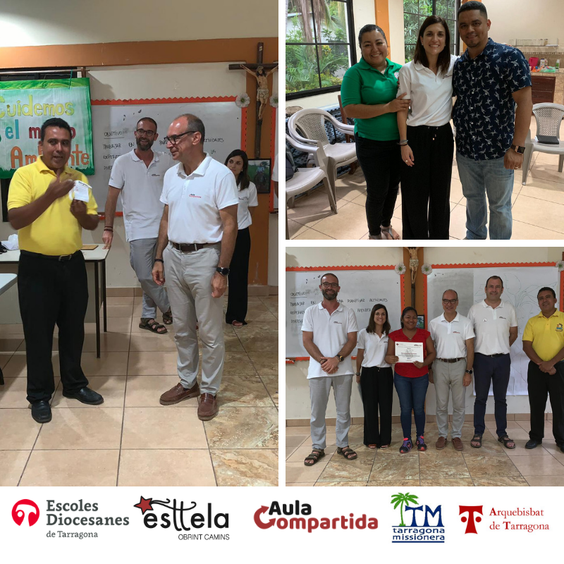 fsfructuos's tweet photo. HONDURES 2019 | Entreguem, emocionats, els diplomes d'#AulaCompartida als nostres alumnes! Després de passar per #BonitoOriental i #Saba, l'equip arriba a #Trujillo per continuar treballant! Últims dies d'aquesta experiència de comunió! @McsTgn @missionstgn https://t.co/kBGzDgV8hx