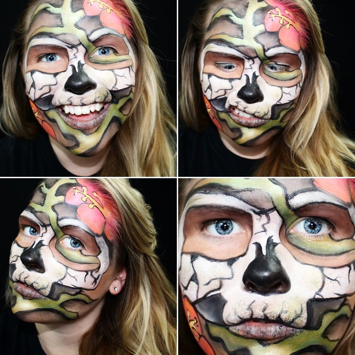 mollymaytheMUA's tweet image. DAY 91: You're alive...even under the mask you wear💀🌺

Inspired by IG: kati_powderbrush and her amazing work.
instagram.com/kati_powderbru…
#100daysofmakeupchallenge