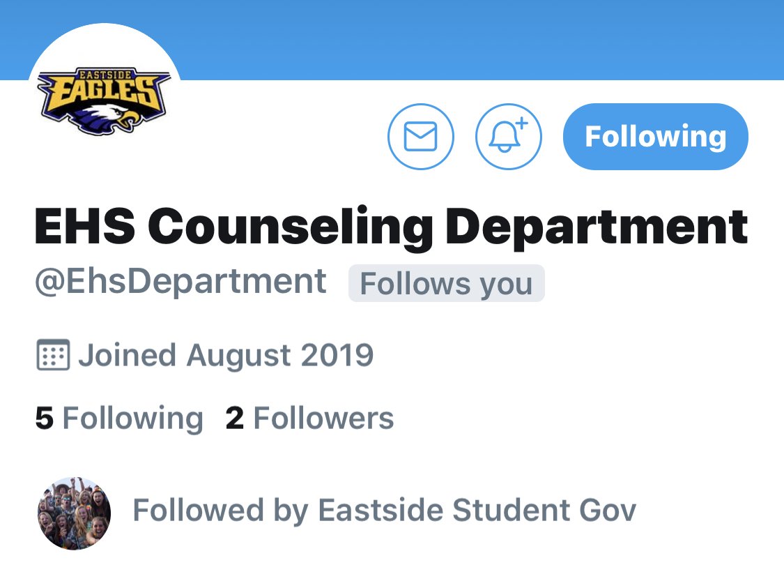 Make sure to follow your guidance department on Twitter!