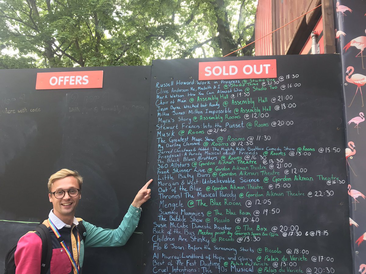 First show at <a href="/edfringe/">Edinburgh Festival Fringe</a> done! #edfringe #littlebabybumlive #soldout #goteam 🎭🌈