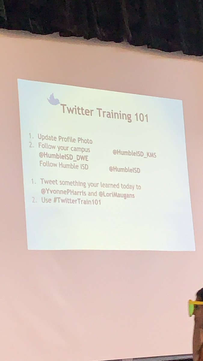 Twitter 101!!  Great information provided today by <a href="/YvonnePHarris/">Yvonne Harris</a> and <a href="/LoriMaugans/">Lori Maugans, CPC</a> !!    Learned that you actually can tweet too much😁 <a href="/HumbleISD_DWE/">Deerwood Elementary</a> #DWE202 #TwitterTrain101