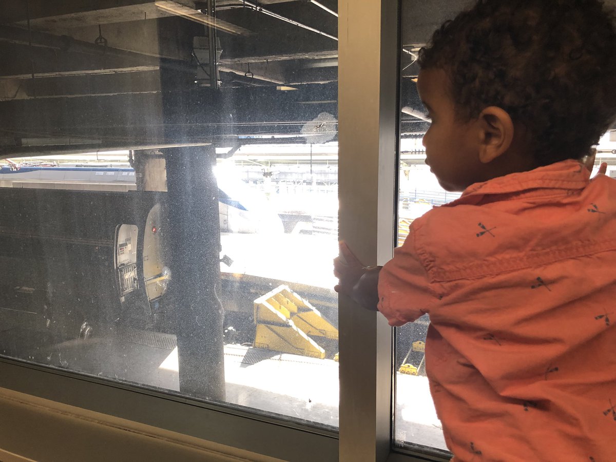 nvh315's tweet photo. Shame on the #Amtrak gate usher who threatened to call the police on my 2yo son and me for being in a waiting area and not having a ticket.#HeOnlyWantedToSeeTheTrains #AmtrakBecky https://t.co/gp5PsxGA9V