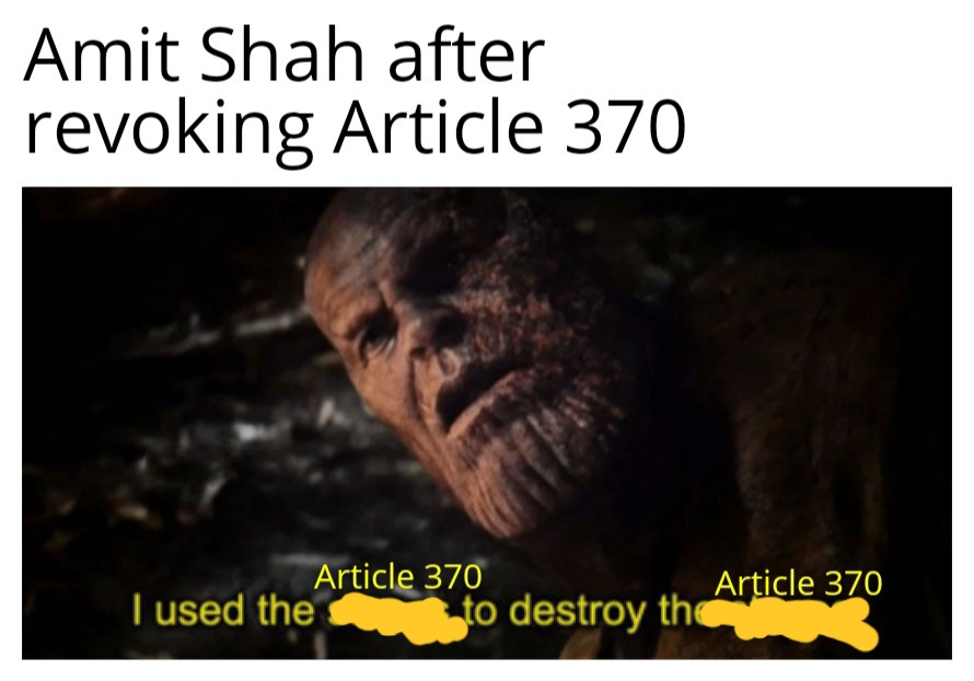 DukhiEnggPage's tweet photo. #Article370 
#unexpectedthanos https://t.co/ejyoiPEAAw