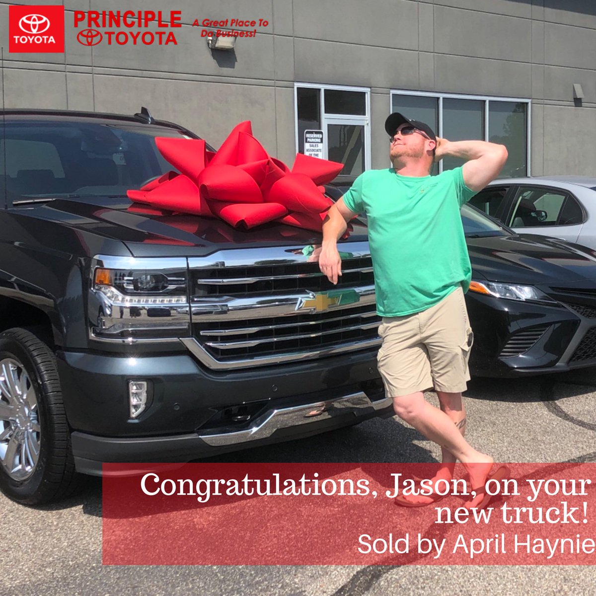 PrincipleToyota's tweet photo. We bring the model out of our customers! 🤩 Congratulations, Jason, on your new truck! #PrincipleToyota https://t.co/0Y5wD8Go63