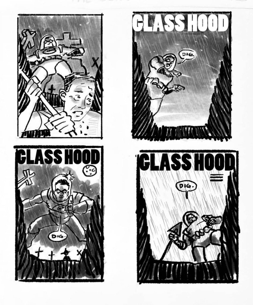 michaelprea's tweet photo. The original thumbnail ideas for the Glass Hood cover. Glad @mattgarvey1981 chose the one he did!
.
.
.
#glasshood #redrocketcomet #mattgarvey #comicart #comiccover #illustration #drawing #draw #sketch #sketchbook #digitalart #thumbnails #process #wi… https://t.co/gezgphmK35 https://t.co/81J5RXzJhm
