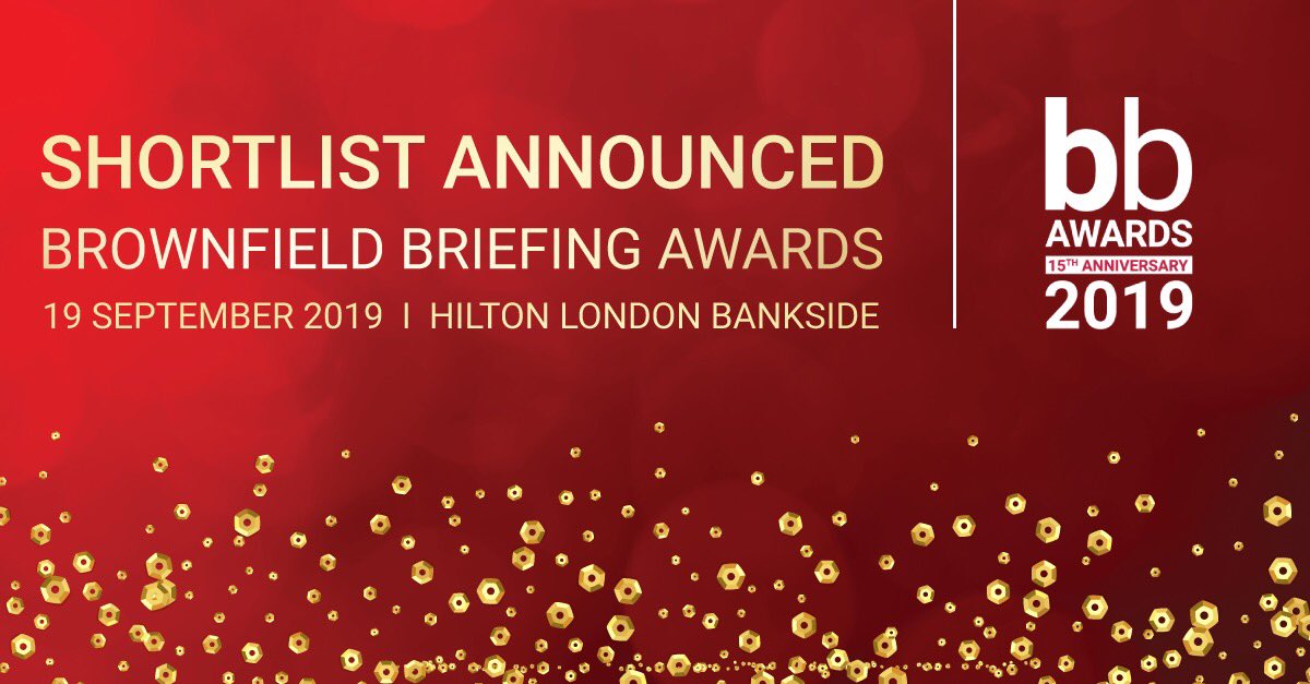 Brownfield Briefing Awards - London 19th September 2019 #bbawards2019 @CelticTechLtd has been shortlisted for - Best Scientific/Technical/Digital Advance
•Electrokinetic Treatment: From Bench-scale Trials to Full-scale Remediation @CelticTechLtd 
#remediation <a href="/BiogenieUKLtd/">Biogenie UK Ltd</a>