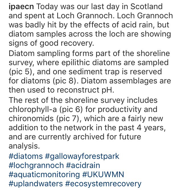 It’s the last #loch in #scotland 4 our #fieldwork team: @lucyrroberts @UKUplandWaters @eshilland show how #longtermmonitoring of #upland #lakes is vital  2understand #transboundary #environmentalchange instagram.com/p/B0yevR-gPsZ/…  #diatoms #algae #chironomids #ecrchat @UCLgeography