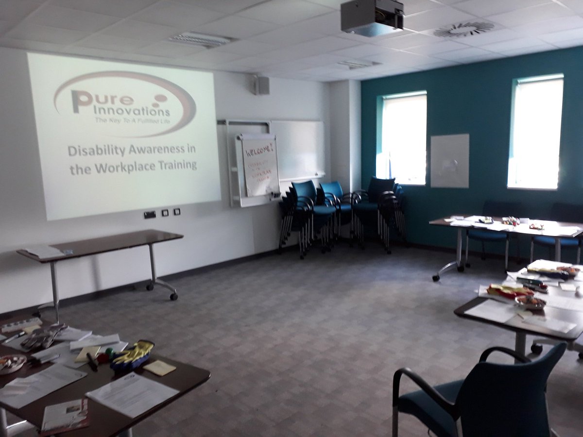 All ready and set up to deliver Disability Awareness in the Workplace Training at Salford Royal Hospital  @SalfordRoyalNHS <a href="/NCAlliance_NHS/">Northern Care Alliance NHS Foundation Trust (NCA)</a> <a href="/weare_pure/">Pure Innovations</a>