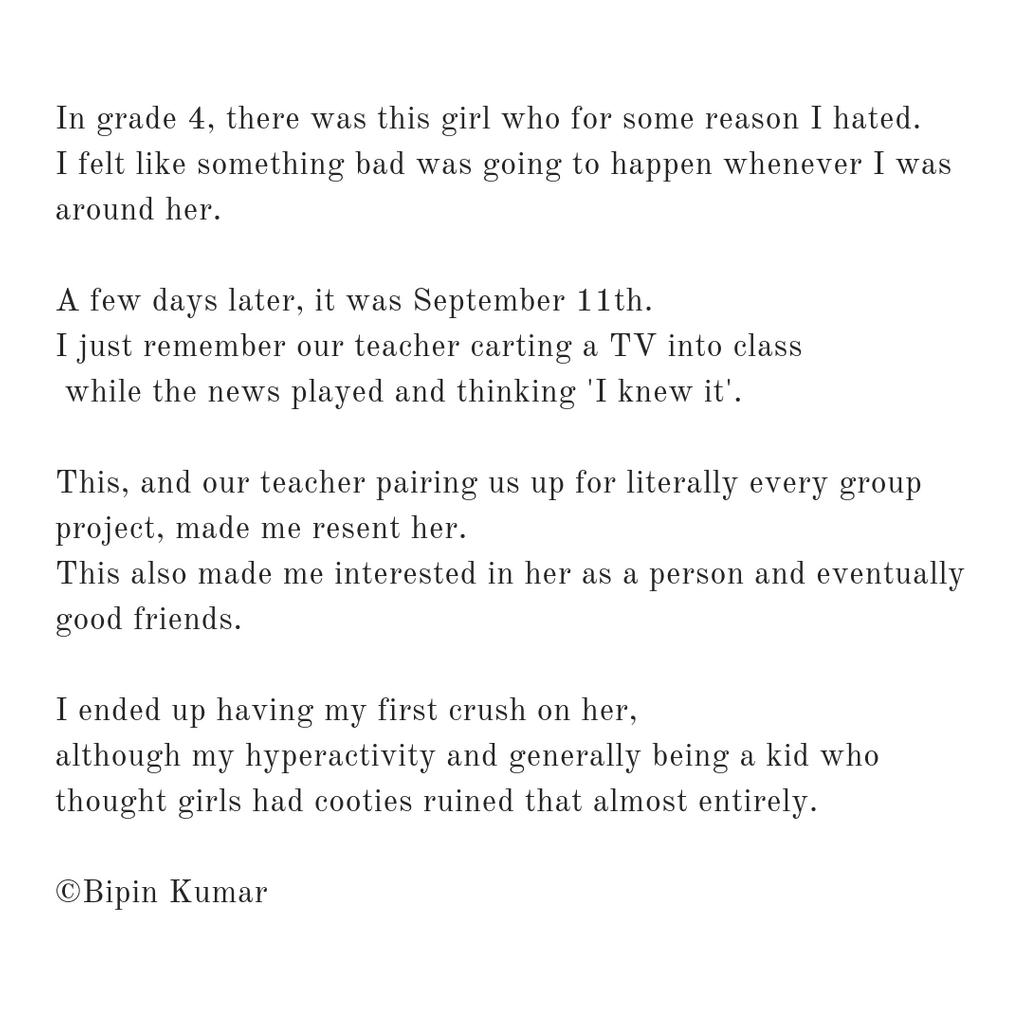 MindfulPeel's tweet photo. "The Most Powerful Man in The World (and His Identical Twin Brother, Part 1)"
.
This is the very first piece written by Bipin Kumar.
.
"I feel like this was the first time I started to feel that I was different,  just as I started school." https://t.co/zlivfW0hbp