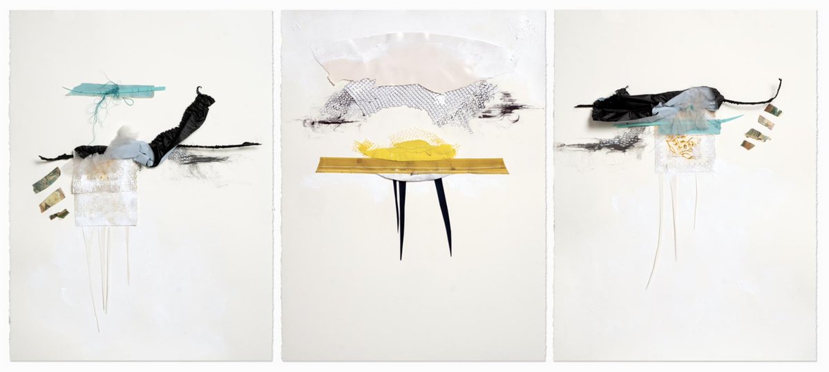 Starting with a blank piece of paper, artist Dana De Ano lays “an array of reclaimed materials to inhabit a rising landscape—a lost and found process, of sorts.” Her VARSITY 2 A + B + C (pictured here) is available for purchase at Gild Assembly. #shopgildassembly #wearegild