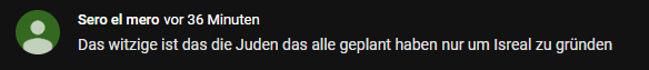 GermanGamingYT's tweet photo. Einfach nur traurig sowas zu lesen. hoffe das wird schnell von der @tagesschau oder @YouTube gelöscht. #nazisraus #noafd https://t.co/hktbsQLRvk