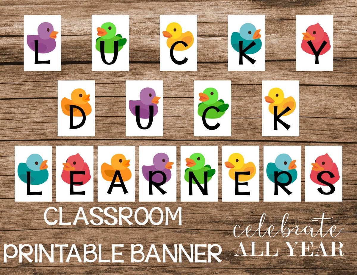 CelebrateAllYr's tweet photo. Quack, Quack! Welcome Back your Lucky Duck Learners with this Printable Classroom Banner! #backtoschool #classroom #luckyducks #rubberducks #school #schoolposters #preschool #bulletinboards #elementaryclass #celebrateallyear
https://t.co/N1B4x32ah0 https://t.co/MDQt4zVgqQ