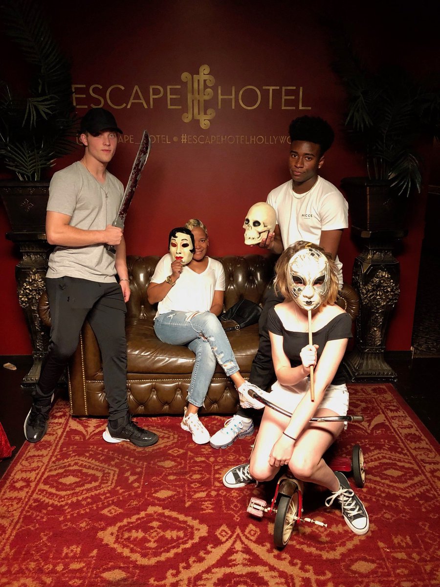 jordanelsass1's tweet photo. Thanks to @Escape_hotel, some of my crew and I, from #LittleFiresEverywhere, had a blast!  #MeganStott #StevonteHart #EscapeHotelHollywood https://t.co/omLVLOn5gm