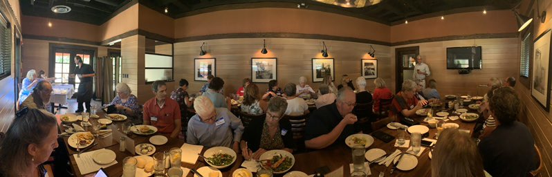 ScottRGoodwin's tweet photo. Awesome turnout and passion here at the @eastcooperdems #BluePlateSpecial speaker series.

Today we heard @selc_org, who discussed our changing energy landscape and #ClimateAction.

@richardforsc told his story and is ready to flip #SC43 in 2020!

#PeteForAmerica #LowcountryCares https://t.co/VbTcRAjQFn