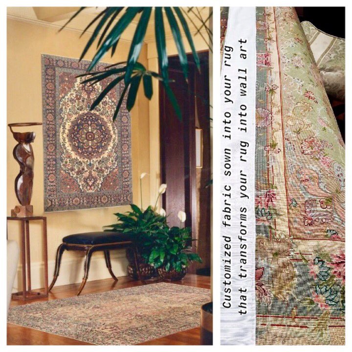 BagdadRugs's tweet photo. Give your #rug #versatility and #create a #unique #chic look by #hanging your rug as #wall #art with a #customized #fabric. Call Bagdad Oriental Rugs today to find out what we can do for for you at (713)783-3500 https://t.co/eGbo1o0JQA