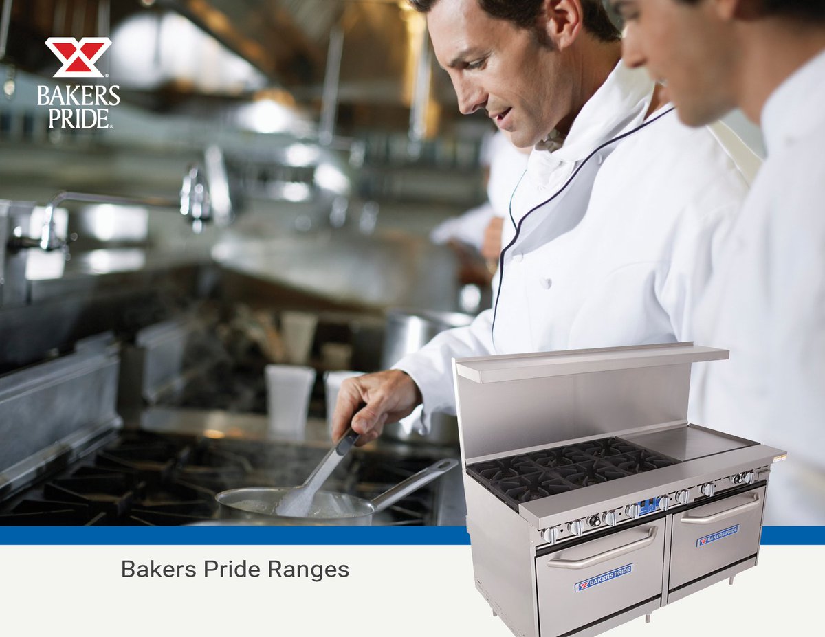 Chef Approved Commercial Cooking Ranges.

Bakers Pride offers a wide array of range configurations with griddles, multiple burners, cheesemelters, &amp; convection ovens.
View our commercial range brochure at: bit.ly/2GQW9BM

#foodservice #restaurantequipment #cookingranges