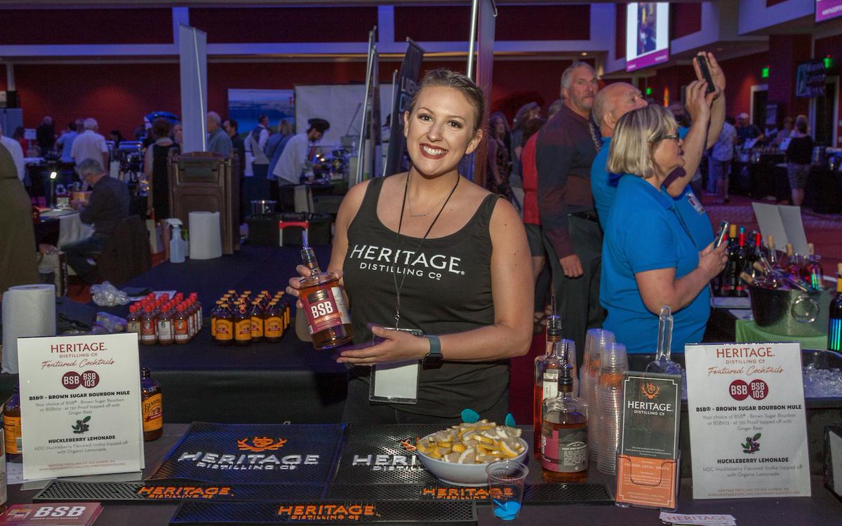 VintageSpokane's tweet photo. Last month Vintage Spokane attendees got to sample custom cocktails from the award-winning @HeritageDistill. Their BSB Brown Sugar Bourbon Mule and Huckleberry Lemonade were as refreshing as they were delicious! https://t.co/5auXfxD34x