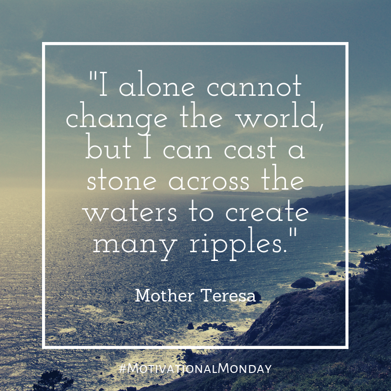 LHACharters's tweet photo. "I alone cannot change the world, but I can cast a stone across the waters to create many ripples." ~ Mother Teresa
Everyone can make a difference, no matter how small!
#motivationalmonday #schoolchoice #charterswork
#lighthousecharters https://t.co/L1eFXIJ9P4