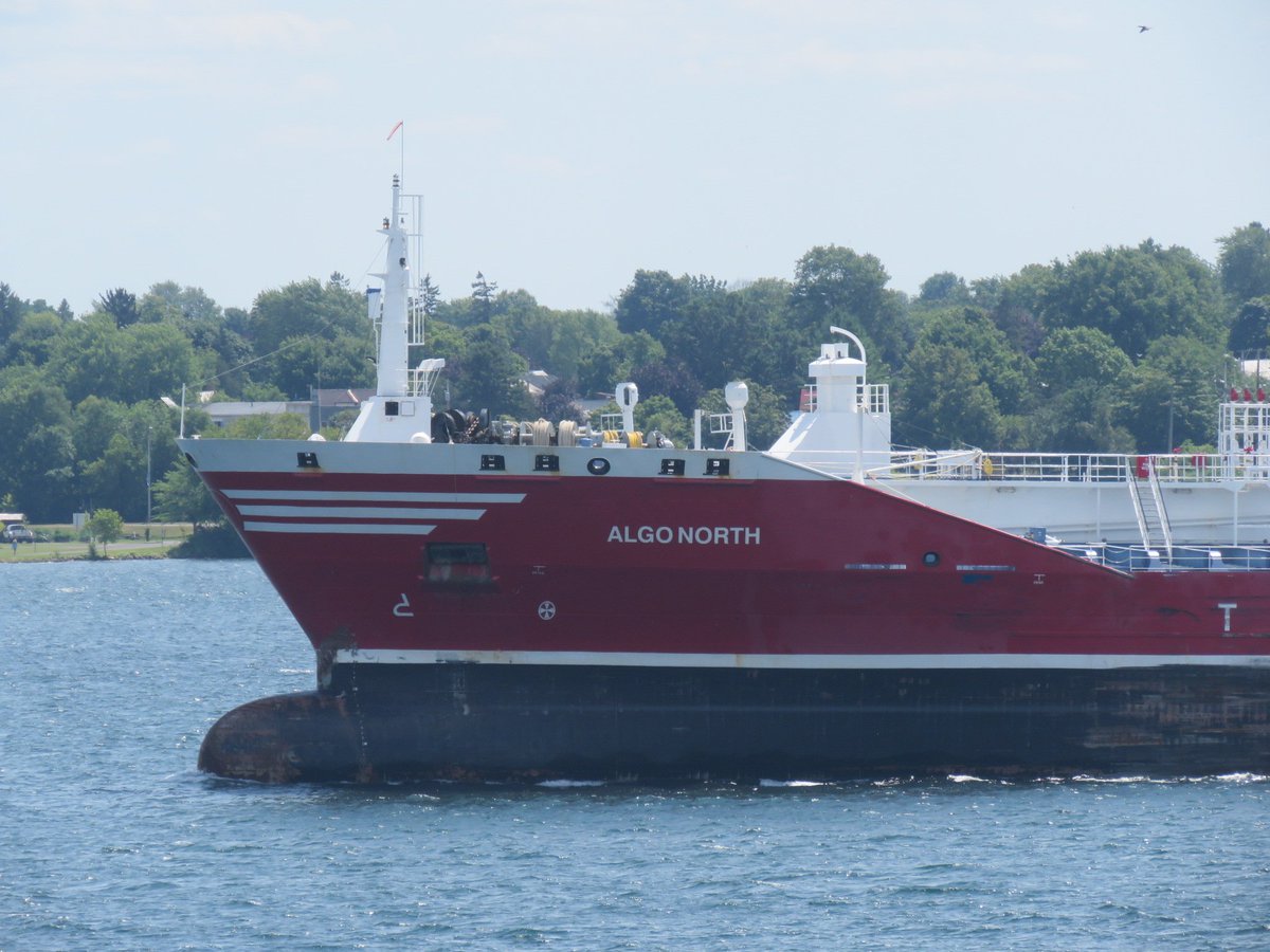 PrescottAnchor's tweet photo. 5 Aug 2019 down #StLawrenceSeaway at Prescott, ON. 13h04 Algonorth, product tanker flagged Canada for Montreal, QC. #Algonorth #Algomaships #Seaway60 https://t.co/Ue3pohyi7m