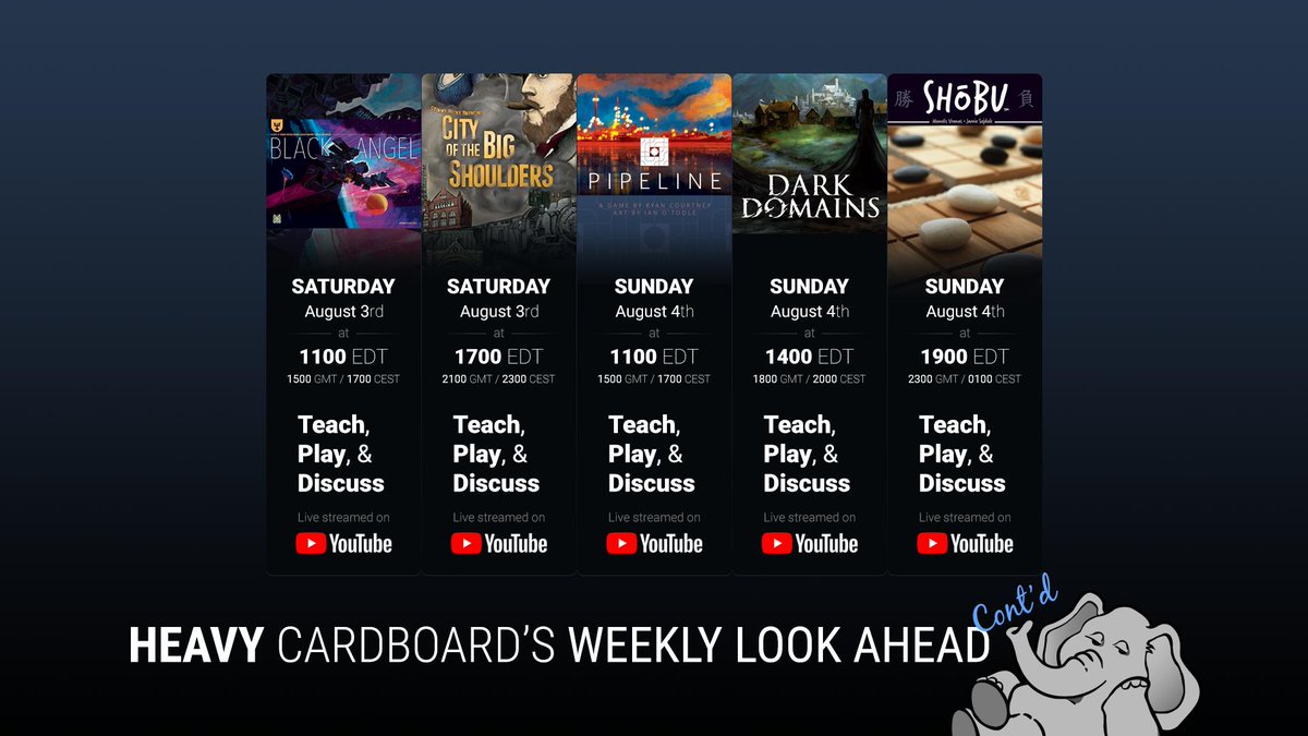 HeavyCardboard's tweet photo. Just because #LiveStreamingThruGenCon is done for '19 doesn't mean you can't see all the games!

There's even still time to enter the 11-game GIVEAWAY too!

Click here to check out the streams: https://t.co/v1P8PSCHaS

Click here for the giveaway details: https://t.co/tVpmllTpzP https://t.co/G9G9TLSe3T