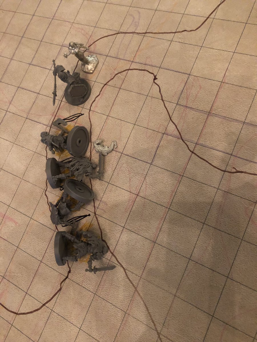 savvysarta's tweet photo. Four trap doors in a narrow hallway, witch casts web over them, zombies advance, misfortune hex cast on each as they enter, fighter stabs with polearm, next zombie crawls over the dead one. Repeat. The line of dead zombies forms safe passage across row of trap doors #pathfinder https://t.co/wOVYeDmBLv