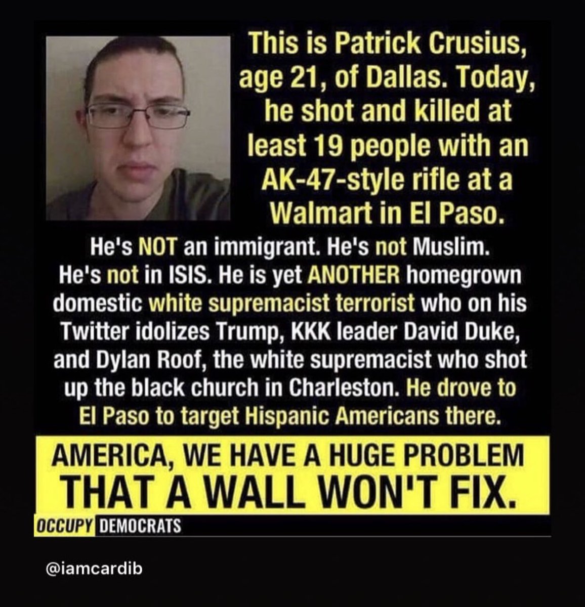 USA_Evolution's tweet image. How can we fight the #domesticterrorists trend?
 
#USA #merica #trump #donaldtrump #buildthatwall #maga #terrorism #zionism #altright #whitenationalism #kkk