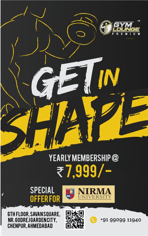 rcni_95's tweet photo. Dear Nirma Students 

Gym Lounge Premium Giving You All Special Rates For Yearly Membership Just @7999/-

Nirma Students Need To Submit Student ID Proff At Reception

Team Gym Lounge Premium 
9909911940
One of the biggest and best gym in town !! https://t.co/NY3VqPEvYB