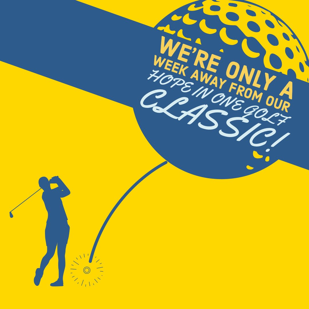 We're only a week away from our Hope In One Memorial Golf Classic! Make sure to invite some friends, buy some raffle tickets, and get some practice swings in before next Monday! 🏌️‍♀️