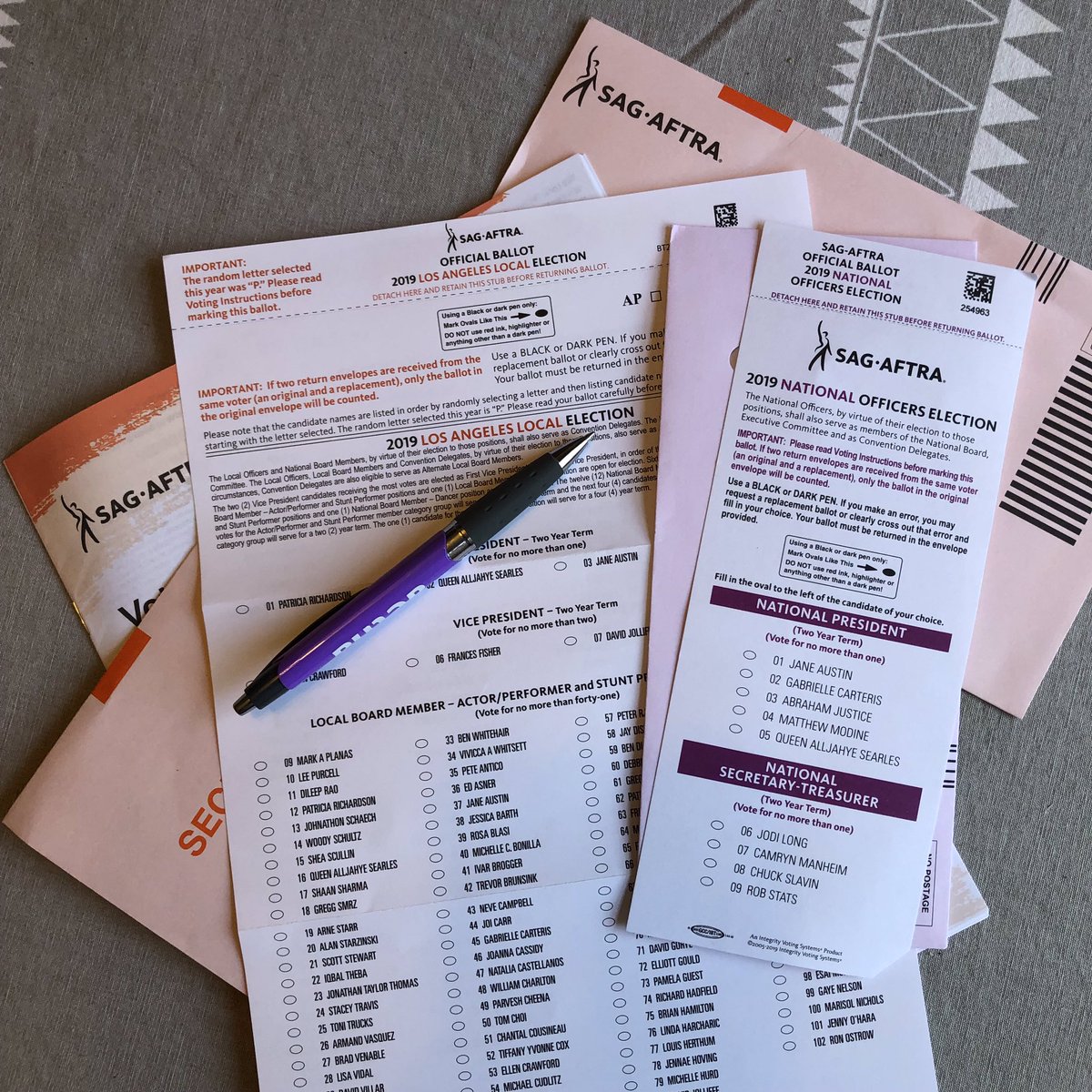 Make up your own mind! Come to our Sag-Aftra Presidential Town Hall on August 15th. Please VOTE! #actors #WeGotYourBack