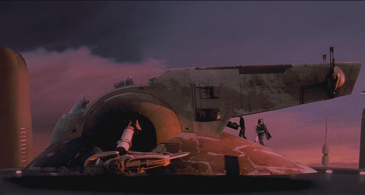 Star Wars MythbustersThe Slave I design was based on street lamps outside of  @ILMVFX in Marin County1. Designer Nilo Rodis-Jamero based the Slave I on a round radar dish, as stated in  #StarWars: The Annotated Screenplays and seen in Ralph McQuarrie’s “East Landing Platform”. – bei  Lucasfilm Ltd