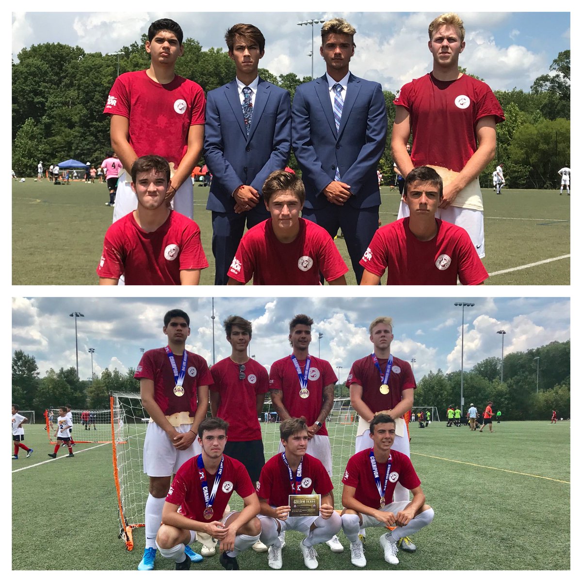ZHumleker's tweet photo. Traded those suits for championship medals. On to nationals. https://t.co/4pbYVgrZd2