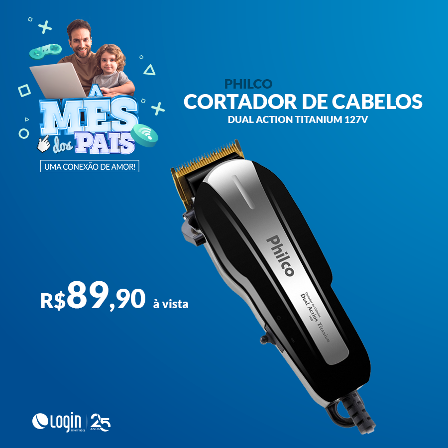 canallogin's tweet photo. Ainda não sabe o que dar de presente para o seu Paizão? 🎁
🔹Olha só esse Cortador de Cabelos da Philco Dual Action Titanium de 127 volts por apenas R$ 89,90 à vista.

Incrível não é?

Com certeza seu pai irá adorar! 😎

Passe aqui na Login e garanta esse presentaço. 🏃

#login https://t.co/9fL2Z5RYGB