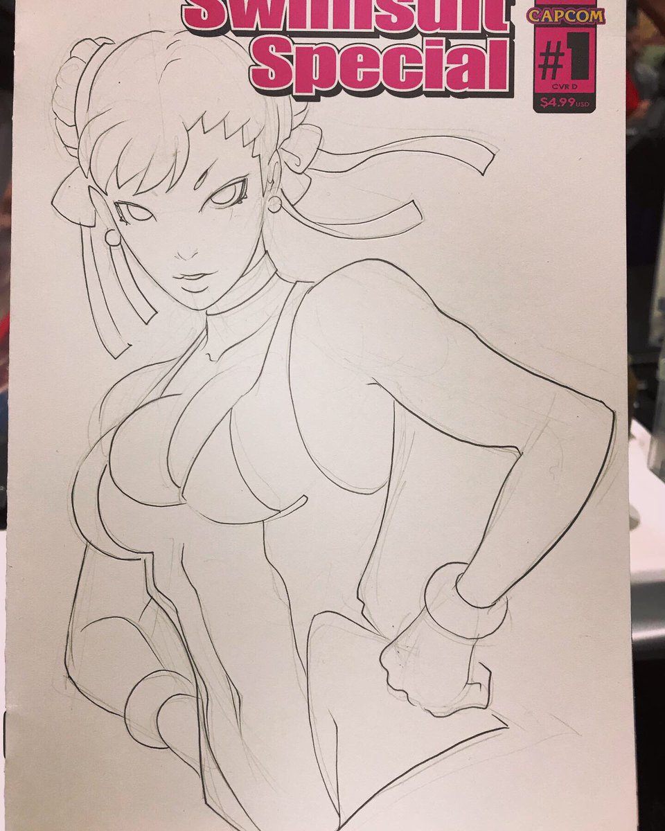 Swimsuit Chun commission drawn at SDCC #edwinhuang #streetfighter