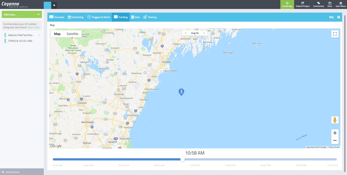 SteamIQ's tweet image. Raced in a solo 100 mile offshore sailing race to 
Maine.  Tracked my boat up to 30 miles offshore using @adeunisrf @CayenneIoT @senetco .  Amazed at RSSI I was getting even that far out.  Neat for people to know I was safe way out of sight of land😬

#LoRaWAN 
@LoRaAlliance