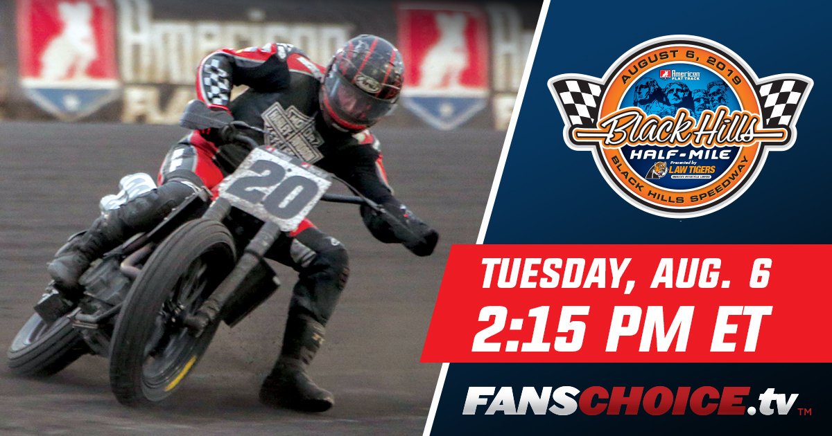 National_Cycle's tweet photo. .@americanflattrk will round out its double dose of race action at the 79th #Sturgis Rally with the #BlackHillsHM streaming LIVE on @fanschoiceTV TUESDAY, AUGUST 6 beginning at 2:15 pm ET (11:15 am PT)! #Nationalcycle #jaredmees #motorcycles #doyouevendirtbro https://t.co/5bHJEgEe4v
