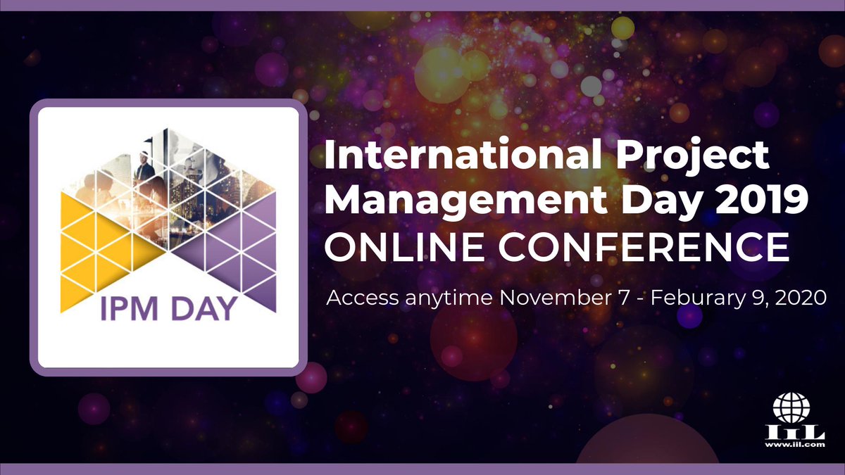 IILGlobal's tweet photo. Focus on what matters at our annual #IPMDay2019. Network, earn PDUs and stay up-to-date with current project management trends from industry thought leaders. Register Now!  https://t.co/MeoFZClnYT
#projectmanagement #pmot #conference https://t.co/jM7ephHQ4e