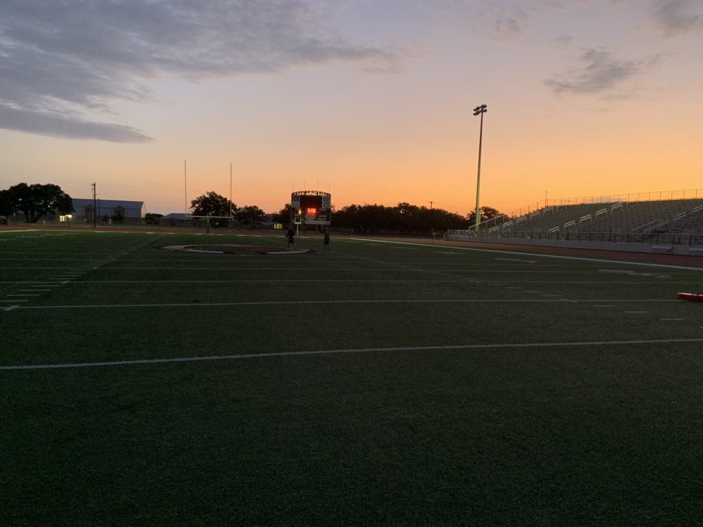 CoachTReeve's tweet photo. As the sun rises on a new season, we are reminded that coaching is much more than x’s &amp; o’s! Thanks to all the Texas HS Coaches who come early and stay late to serve kids each day!God bless as you make a difference! @THSCAcoaches https://t.co/8uciyQIRGb